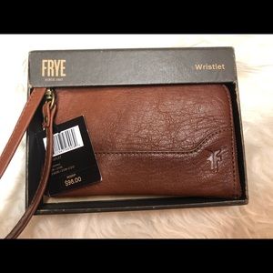 Frye Wristlet in Cognac